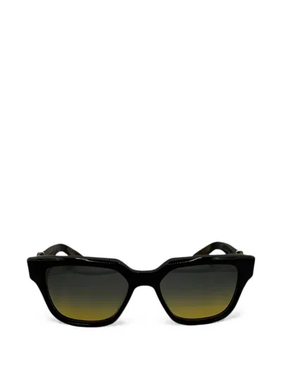 Chrome Hearts Vagillionare Rectangle-frame Sunglasses In Black