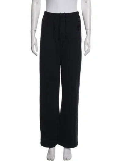 Pre-owned Chrome Hearts Velour Triple Cros Embroidered Accent Sweatpants In Black