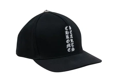 Pre-owned Chrome Hearts Vertical Logo Hat In Black