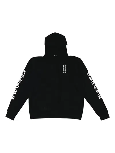 Chrome Hearts Vertical Logo Hoodie In Black