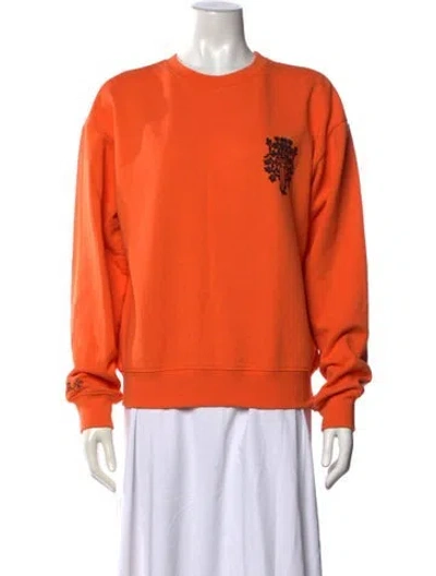 Pre-owned Chrome Hearts Vine Dagger Graphic Print Sweatshirt In Orange
