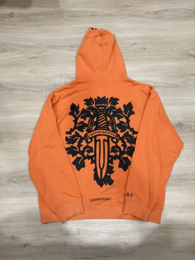 Pre-owned Chrome Hearts Vine Dagger Hoodie In Orange