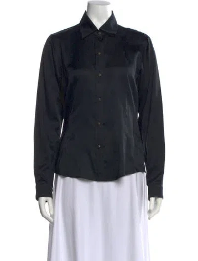 Pre-owned Chrome Hearts Vine Dagger Patterned Blouse In Black