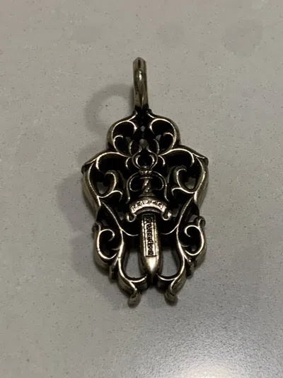Pre-owned Chrome Hearts Vine Dagger Pendant In Silver