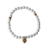 Chrome Hearts Vine Heart Pendant Bead Bracelet Gold