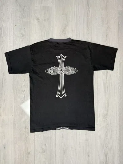 Pre-owned Chrome Hearts Vintage Big Floral Cross T-shirt In Black