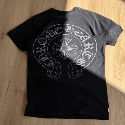 Pre-owned Chrome Hearts Vintage Black Silver Horseshoe Plus T Shirt