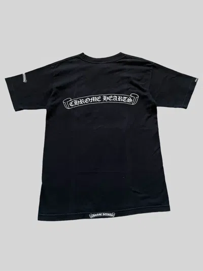 Pre-owned Chrome Hearts Vintage  Scroll Logo Pocket Tee T Shirt In Black
