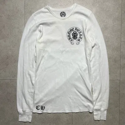 Pre-owned Chrome Hearts Vintage  Us Flag Thermal Long Sleeve T Shirt In White