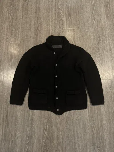 Pre-owned Chrome Hearts Vintage Chunky Knit Cashmere Sweater Medium In Black