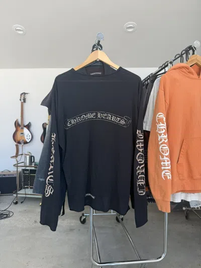 Pre-owned Chrome Hearts Vintage Cut And Sew Longsleeve In Black