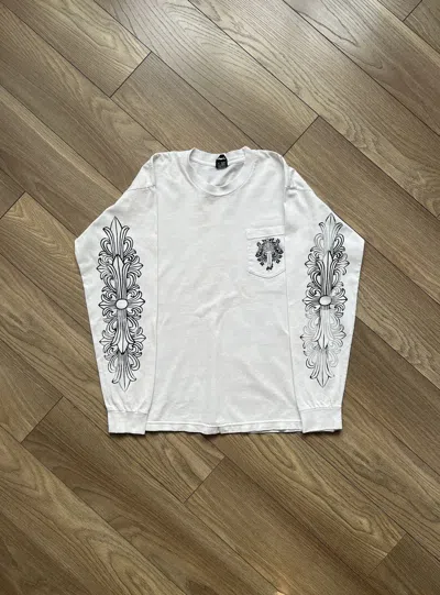 Pre-owned Chrome Hearts Vintage Dagger Long Sleeve Tshirt In White