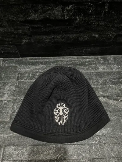 Pre-owned Chrome Hearts Vintage Dagger Thermal Skull Cap Beanie In Black