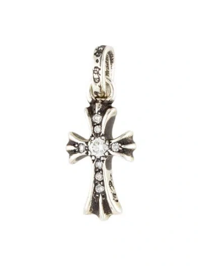 Pre-owned Chrome Hearts Vintage Diamond Cross Pendant, 1" In Multi