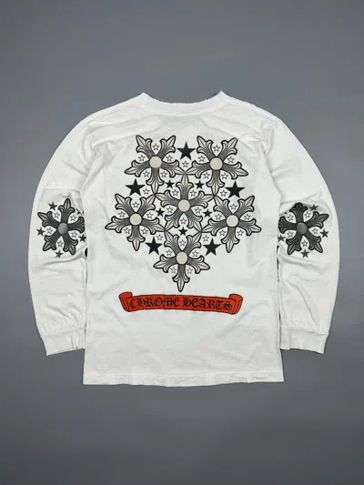 Pre-owned Chrome Hearts Vintage Distressed  Longsleeve Tee In White