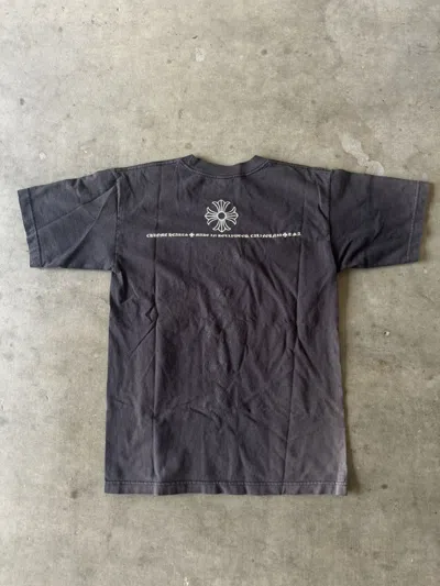 Pre-owned Chrome Hearts Vintage Faded Vertical Cross Tee In Black