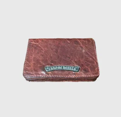 Pre-owned Chrome Hearts Vintage Red Leather Cardholder