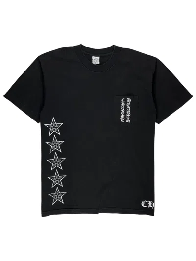 Pre-owned Chrome Hearts Vintage T Bar Star Logo Pocket Tshirt Black
