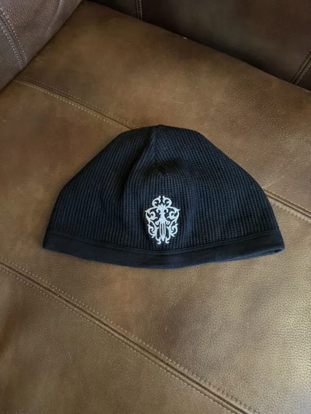 鑑定済 クロムハーツ VINE DAGGER BEANIE サーマル ビーニー Pre-owned Chrome Hearts Vintage Thermal Embroidered Beanie Vine