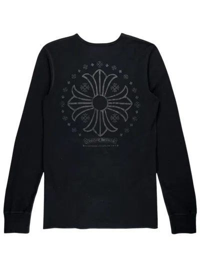 Pre-owned Chrome Hearts Vintage Tonal Plus Thermal Longsleeve Shirt In Black