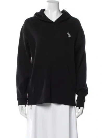 Pre-owned Chrome Hearts Waffle Thermal Crew Neck Hoodie In Black