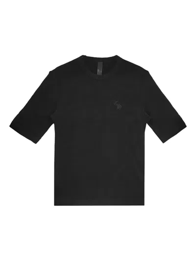 Chrome Hearts Waffle Thermal Short-sleeve T-shirt In Black