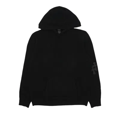 Pre-owned Chrome Hearts Waiting Room Cross Patch Cashmere Hoodie 'black' | Women's Size Xl