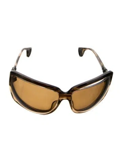 Pre-owned Chrome Hearts Warm Lunch Shield Sunglasses In Brown