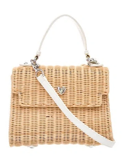 Pre-owned Chrome Hearts Wicker Dolly In White