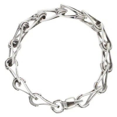 Pre-owned Chrome Hearts Window Chain Bracelet - 8.5 Inch In Silver
