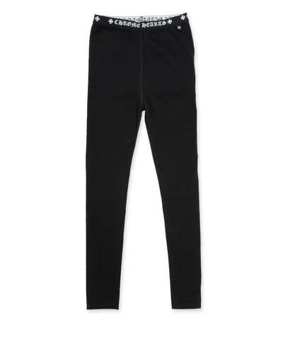 Pre-owned Chrome Hearts Women's  Logo Leggings In Black