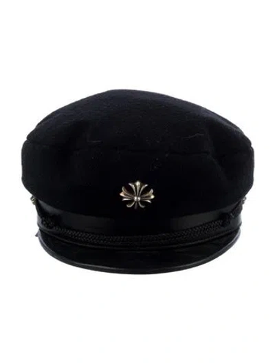 Pre-owned Chrome Hearts Wool Beret In Black