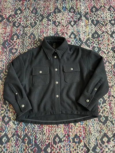 Pre-owned Chrome Hearts Wool Button Up In Black