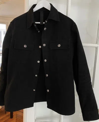 Pre-owned Chrome Hearts Work Denim Shirt Jacket (black) (m)