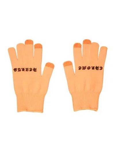 Pre-owned Chrome Hearts Work Gloves In Orange