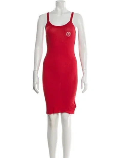 Pre-owned Chrome Hearts X Bella Hadid Horseshoe Logo Mini Dress In Red