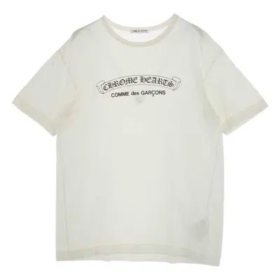 Pre-owned Chrome Hearts X Comme Des Garcons Chrome Hearts Cdg Short Sleeve Tee In White