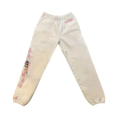 Pre-owned Chrome Hearts X Deadly Doll Sweatpants 'white/pink' | Men's Size M