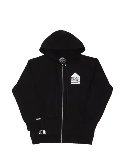 Chrome Hearts X Dover Street Market Logo-print Hoodie In Black