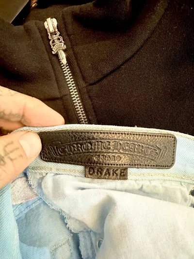 Pre-owned Chrome Hearts X Drake Personal Chrome Hearts Cross Patch Jeans