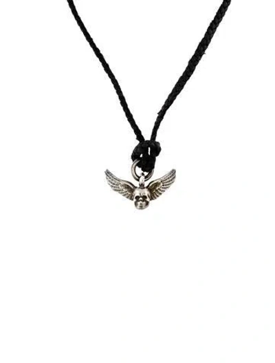 Pre-owned Chrome Hearts X Foti Mahalia Winged Skull Pendant Necklace, 32" In Multi