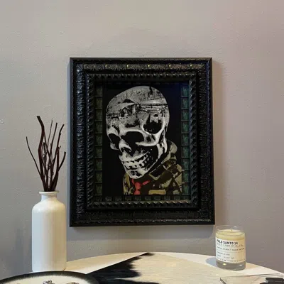Pre-owned Chrome Hearts X Joe Foti Skull Portrait Poster In Black