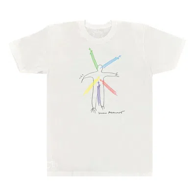 Pre-owned Chrome Hearts X Marina Abramovic Graphic Print T-shirt 'white/multicolor' | Men's Size L