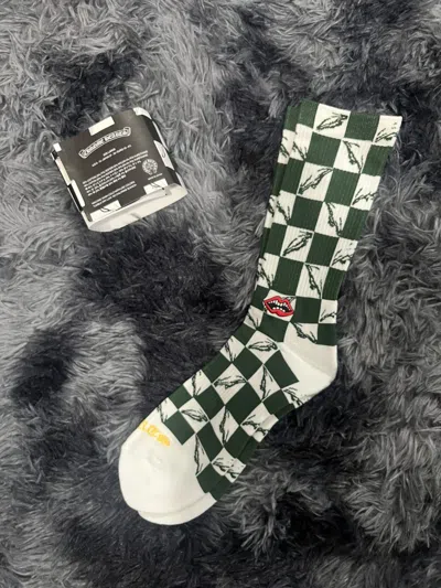 Pre-owned Chrome Hearts X Matty Boy 99 Eye Socks In Green