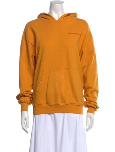 Pre-owned Chrome Hearts X Matty Boy Call Me Long Sleeve Hoodie In Yellow