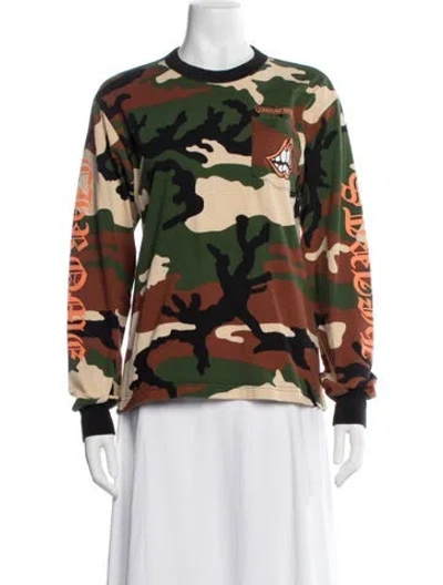Pre-owned Chrome Hearts X Matty Boy Camo Camouflage Print T-shirt In Green