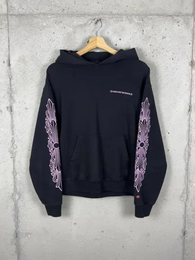 Pre-owned Chrome Hearts X Matty Boy Chrome Hearts Pink Floral Usa Matty Boy Hoodie - Medium In Black/pink