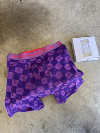 Pre-owned Chrome Hearts X Matty Boy Ds Chrome Hearts Matty Boy 99 Eyes Boxer Briefs Purple
