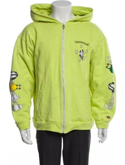 Pre-owned Chrome Hearts X Matty Boy 'link' Graphic Print Cardigan In Yellow