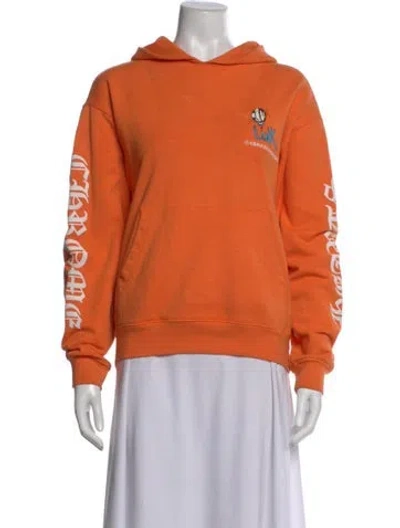 Pre-owned Chrome Hearts X Matty Boy 'link' Graphic Print Hoodie In Orange
